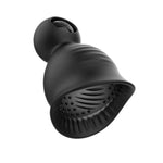 Textured Penis Head Massager Sleeve with 9 Vibration Modes - Mens Sex Toy - USB Rechargeable - Hypoallergenic Silicone - Male Masturbation and Stamina Trainer - Includes Storage Bag