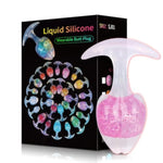 Crystal Butt Plug for Women Men, Large Liquid Silicone Anal Plug with Glass Bead, Soft Comfort for Beginners & Adults - Ideal Anal Sex Toys for All Day Wear