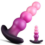 6.3" Large Butt Plug Anal Beads Dildo, Soft Wearable Anal Plug with T-Base