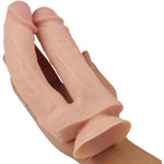 Double Ended Dildo Dual Penetration Double Dildo with Suction Cup, Anal Sex Toys Big Dildos with Lifelike Glans Veins, Double Sided Dildo Anal G-spot Massager for Women Lesbian