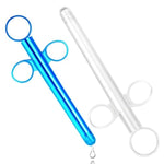 Lube Applicator Vaginal Shooter – 2PCS Lube Applicators, Reusable Lube Shooter with Smooth Rounded Cap, Designed for Personal Use, Easy to Clean, Blue & White