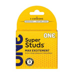 Super Studs Ribbed & Studded Latex Condoms with Brass Pocket Case, 3 Count