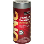 Premium Pleasures Latex Condom Variety Pack with Brass Pocket Case, 24 Count