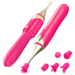 2 in 1 Vibrator Wand Female Rose Sex Toys for Women