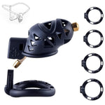 Chastity Cage Chastity Belt with 4 Penis Rings and Butt Plug Male Cock Cage for BDSM Bondage Restraints Gear Adult Sex Toys for Men