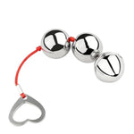 Metal Large Anal Beads Butt Plug Sex Toys Sturdy Anal Balls with Pull Ring