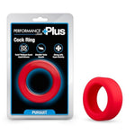Blush - Performance Plus - Pursuit Cock Ring - Made with Purio Platinum-Cured Liquid Silicone - Wrapped in UltraSilk Satin Smooth - Premium Durable Design - Male Adult Sex Toy - in Red