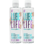 LubeLife Water-Based Birthday Cake Flavored Lubricant, Personal Lube for Men, Women and Couples, Made Without Added Sugar, 8 Fl Oz (Pack of 2)