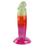 Realistic Dildo,Suction Cup Dildo, Colorful Clear 6" Small Dildo