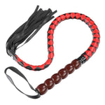 Long Leather Sex Whip, 36” BDSM Whip Red Horse Flogger Sex Toys for Couples