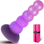 8" Silicone Large Thick Giant Anal Trainer Beads Plug Dildo Pink Purple