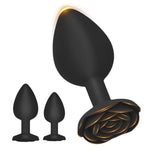 Anal Plug Rose Butt Sex Toys Training Kit(3Pcs)