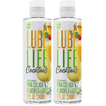 LubeLife Water-Based Piña Colada Flavored Lubricant, Personal Lube for Men, Women and Couples, Made Without Added Sugar, 8 Fl Oz (Pack of 2)