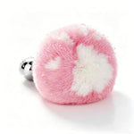Furry Bunny Tail Plug Metal Anal Plug Tail Buttplug for Couples Beginners