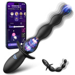 Anal Beads Prostate Massager - Anal Vibrator Beginner-Friendly 10 Vibrating Butt Plug with APP Control, Flexible Soft Silicone Anal Toys Male Sex Toys for Men Women Couples Waterproof