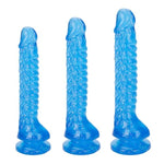 Pink Suction Monster Dragon Dildo Set - 3 Sizes(small6.3'',big7.4'', huge8.6'') for Anal and Vaginal Pleasure - Perfect for Beginners to Advanced Users Lifelike Penis
