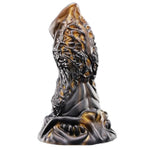 Magara 8.8" Dragon Fantasy Dildo – Platinum Silicone Large Dildo with Textured Ridges, Strong Suction Cup, Medium Firmness, Anal G-Spot Deep Penetration Sex Toy for Men Women Couples - Gold