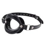 Open Mouth Gag,Female Sex Toy Mouth Gag SM Bondage Open Gag Adjustable Strap Mouth Gags Bondage Toys Opening Gag Sexy Gag Bondage Leather Strap Lips Ring Open Gag for Men Women(Black)