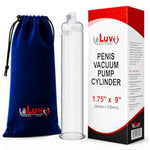 Replacement Penis Pump Cylinder, 3mm, 9" x 1.75" ID, Rounded Flange