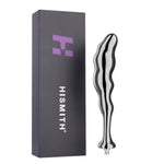 8.23”G-Spot Dildo, Curved Stainless Steel Prostate Massager with KlicLok System, Smooth Anal Wand, High-end Series