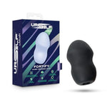 Blush Urself Fortify FTM Masturbation Stroker - 2.75" Purio Platinum-Cured Silicone Female to Male (FTM) Stoker - Closed-End Suction Squishy Lifelike Stimulation Textured Interior Sex Toy Black