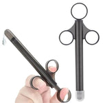 Lube Applicator Injectors with 10ml Precise Scales, 6.5” Long, Anal Shooter with Air-Proof Silicone Cap, Lubricant Applicator for Men, Women & Couples (Black)