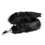 Ooiixx Sexy Fox Tail Cosplay Anal Plug Anal Butt Plug Adult Sex Toys for Women Men Couple Stainless Steel Anal Plug (31" Black)