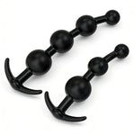 2PCS Anal Beads & Butt Plug, Silicone Anal Training Kit, Flexible Anal Bead Sex Toys with Different Size Anal Balls Prostate Massage, Anal Plugs for Men Women Couples Anus Dilator Dildo Anal Toys