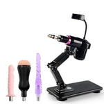 Mini Sex Machine Automatic Thrusting Dildo Machine, Compact Love Machine with 2 Dildos & Masturbator Cup, 360° Multi-Angle Adjustable Stand & 3XLR Connector, Adult Toys for Men Women