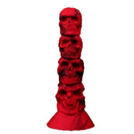 3 Sizes of Red Black Color Skull Dildo Anal Beads with Suction Cup, Bendable Butt Plugs Anal Dildos Adult Sex Toy for Woman Man - S