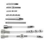 9 PCS Flat Chastity Lock Accessories Stainless Steel Catheter Urethral Sound Sex Toys Long Silicone Hose Transparent Catheter Horse Eye Stick Set