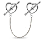 Metal Nipple Clamps Adjustable Nipple Clamp Nipple Clips for Women Non Piercing Nipple Rings Nipple Toy, Silvery