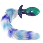 Anal Plug Tail,4.4 in Silicone Butt Plug with T-Base and 11.8 in Furry Tail Plug,Anal Balls Sex Toys for Role Play Women Men