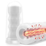 Male Masturbator with Heating Base, TPE Pocket Pussy Male Sex Toy