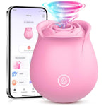 Rose Sex Toy Vibrator for Women, APP Control Rose Adult Toys with 9 Sucking & Vibrating Modes, Waterproof Sex Toys Sucker, Clit Nipple Stimulator for Couples & Solo Nipple Clamps