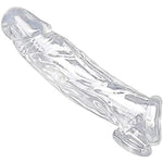 Super Big New Soft Silicone Sleeve Extension Sheath Extender for Men Male Enhancement Extension Sleeve Girth Best Gift (Transparent+, 8 inch)