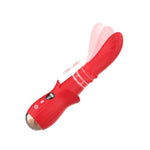 Thrusting Dildo, LED Display G Spot Vibrator with 9 Vibrating, Come-Hither and Up-Down Sliding Modes, Sex Toys Women, Rose Vibrator Wand Clitoral Stimulation