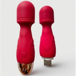 Mini Wand Massager with Strong Power Travel Size Compact Quiet Portable Massager Long Battery Life Clitoral Nipple Clitoris Stimulator Waterproof Silicone Rechargeable Couples Vibrator Sex Toys