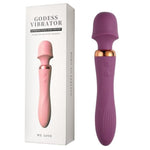 Dual-Ended Dildo Vibrator Wand, Sex Toys Women, 10 Vibration Patterns, Powerful Quiet Motor, Adult Sex Toy, Cordless & Waterproof Massager Solo & Couple Clitoral Nipple Weight Toys-Purple