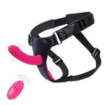 Vibrating Strap On Dildo Harness 2-in-1 Vibrator for Women & Men