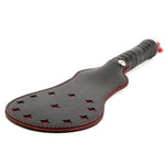 PU Leather Spanking Sex Paddle with Star Mark Easy-Grip BDSM Toys for Couples