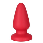 Big Red Butt Plug Anal Adult Sex Toys, Dual-Use Liquid Silicone Soft Anal Butt Plug Dildo Suction Cup Stretcher Anal Play Sex Toys for Beginners to Advanced Users (Large)