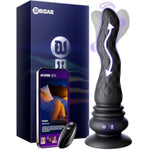 3 in 1 Prostate Massager Anal Vibrator - Powered Vibrating Butt Plug Male Sex Toys for Men with 9 Wave Wriggling Modes, Anal Dildo Plug Adult G, P-Spot Vibrator Remote Control Fetish Jewelry