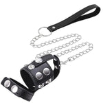 BDSM Bondage Chastity Devices Belt Leather Cock Cage Penis Testicle Sleeve with Leash Adjustable SM Rope Inspired Restraint Accessory Sex Leash Toys for Men Discreet Design