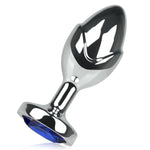 Anal Plug Sex Toys, Metal Anal Butt Plug Anal Trainer with Jewel Base, Adult Sex Toys for Women and Men