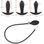 Inflatable Butt Plug, Body-Safe Silicone Anal Training Kit with Pump Silicone Anal Hook for Adults Stretcher & Gag Play Accessories Waterproof Adult Sex Toys A15
