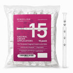 Disposable Vaginal Cream Applicators 15 Pack, Individually Wrapped Soft Tip