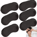 6 Pack Blindfold Eye Mask Cover Sleep Mask for Party Games Travel Sleep Team Build Party Supply with Adjustable Strap for Women Men Kids, Black
