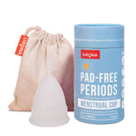 Reusable Menstrual Cup - Small Size | Ultra-Soft, Odor-Free, Rash-Free Medical-Grade Silicone with Pouch | Leak-Proof Period Cup for Heavy & Light Flow | Tampon & Pad Alternative | Pack of 1