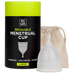Menstrual Cup for Women, Large Size Period Cup, Medical Grade Silicone, Soft Flexible Reusable Feminine Hygiene Cup with Travel Pouch, Up to 12 Hours Protection